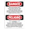 Signmission Safety Sign, OSHA Danger, 10" Height, Rigid Plastic, High Speed Moving Part Spanish OS-DS-P-710-VS-1665 - alternate 1